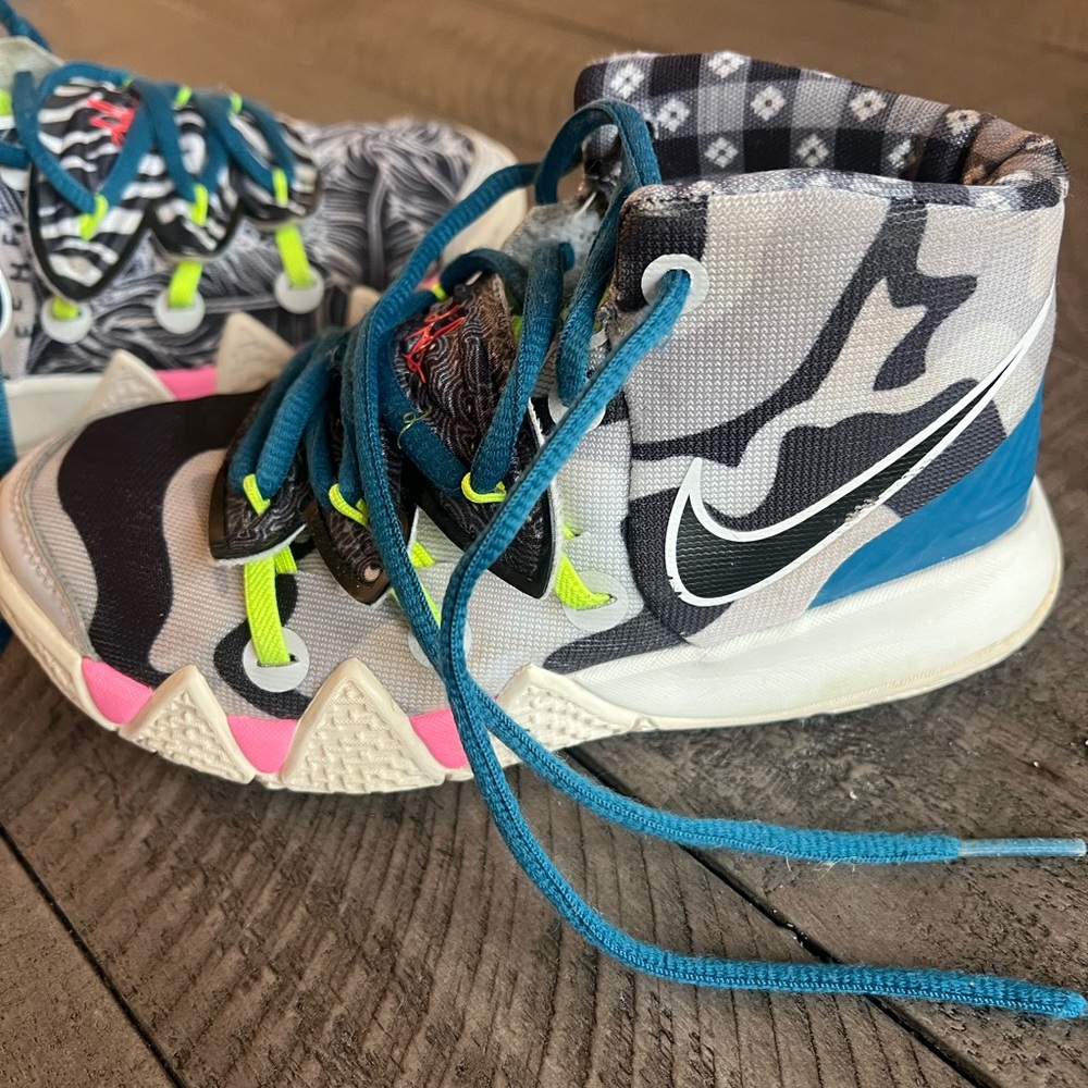 Rare Kobe Bryant Toddler Nike Camouflage and Blue High-Top Sneakers
